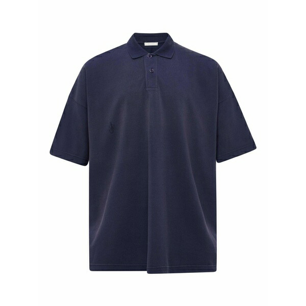J.W.アンダーソン メンズ スポーツシャツ トップス Anchor-print polo shirt Blue