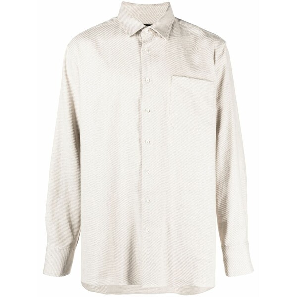 ボッター メンズ シャツ トップス Button-up cotton-linen shirt Neutrals｜asty