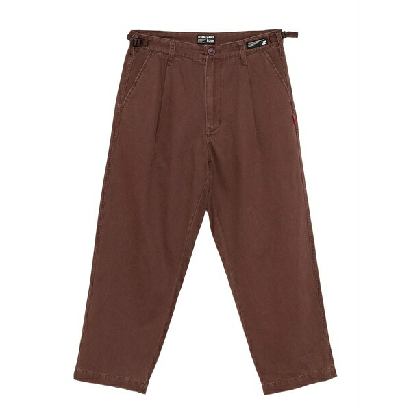 イズエ メンズ カジュアルパンツ ボトムス Logo-patch trousers Brown｜asty