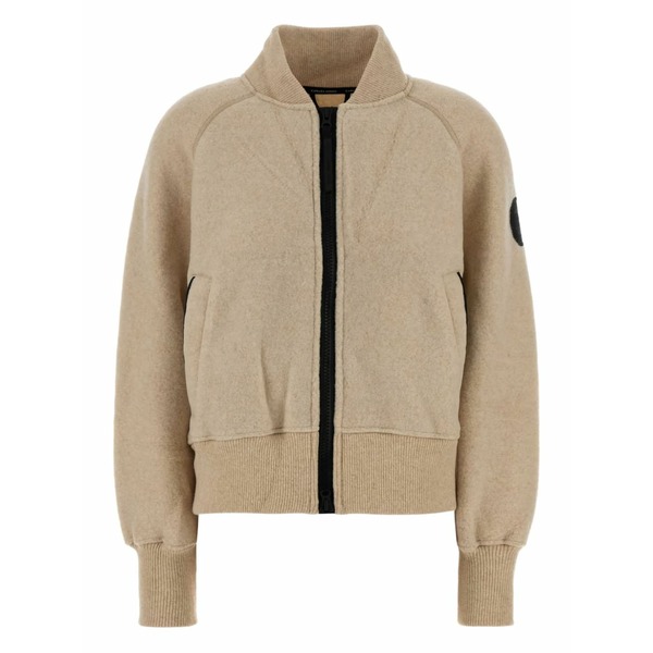 カナダグース レディース 上衣＆上衣 アウター Wool blend fleece bomber jacket Neutrals