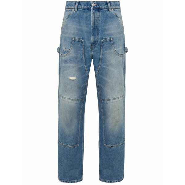 モスキーノ メンズ デニムパンツ ボトムス Panelled jeans Blue｜asty