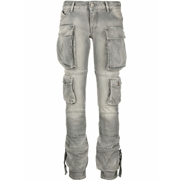 ジ アティコ レディース デニムパンツ ボトムス Essie tapered cargo jeans Grey｜asty