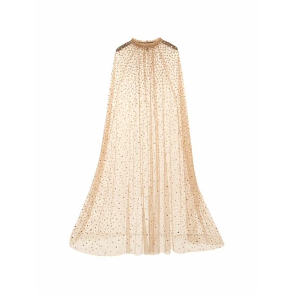 ニードルアンドスレッド レディース 上衣＆上衣 アウター Cascade sequin-embellishment open-front cape Neutrals
