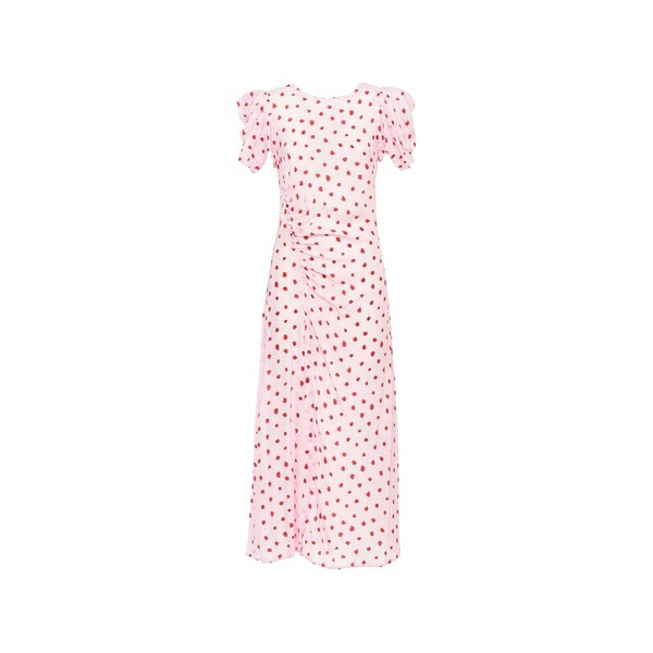 マル デ マルガリタス レディース 衣装 トップス Floral-print draped dress Pink レディースファッション-スーツ・セットアップ-ワンピーススーツ