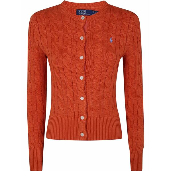ラルフローレン レディース ジレー アウター Cable-knit cardigan Orange
