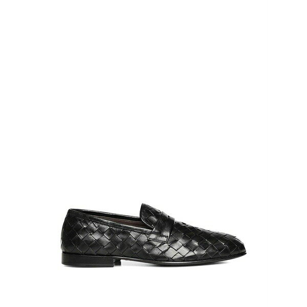 ガリアーノ メンズ スリッポン・ローファー シューズ Woven-leather loafers Black