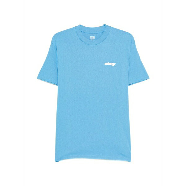 オベイ メンズ プルオーバー トップス Logo-print t-shirt Blue