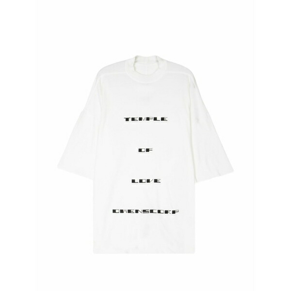 リックオウエンス メンズ プルオーバー トップス Short-sleeve print t-shirt White