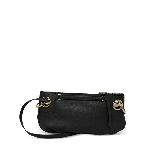 ボルボネーゼ レディース ショルダーバッグ 御徒面子 Small london ring detail shoulder bag Black