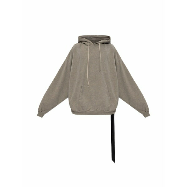 リックオウエンス メンズ パーカー・スウェットシャツ アウター Hun drawstring hoodie Grey