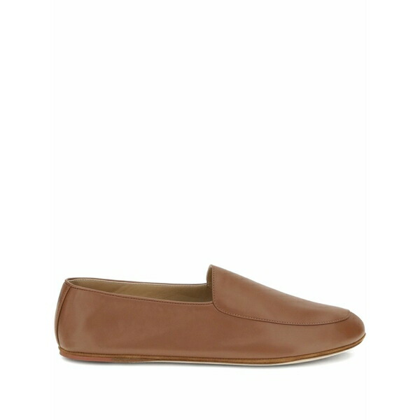ロロピアーナ レディース スリッポン・ローファー シューズ Leather loafers Brown