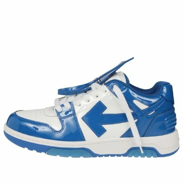 Off-White オフホワイト メンズ スニーカー 【Off-White Out Of Office Low-Top Patent Sneaker 'Blue White' OMIA189F22LEA0060145】 サイズ US_7(25.0cm)｜asty