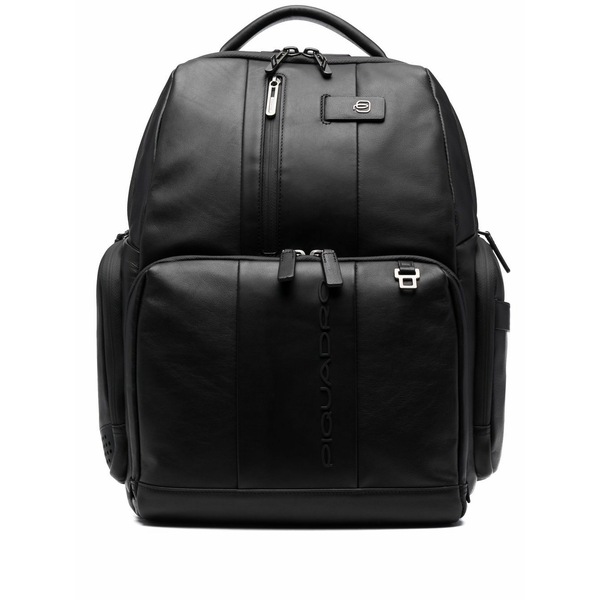 ピークアドロ  メンズ うしろ側容器に並べる・背嚢 御徒面子 Logo-embossed backpack Black