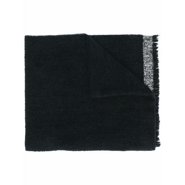 ザノーネ メンズ マフラー・ストール・スカーフ アクセサリー Herringbone scarf Black｜asty