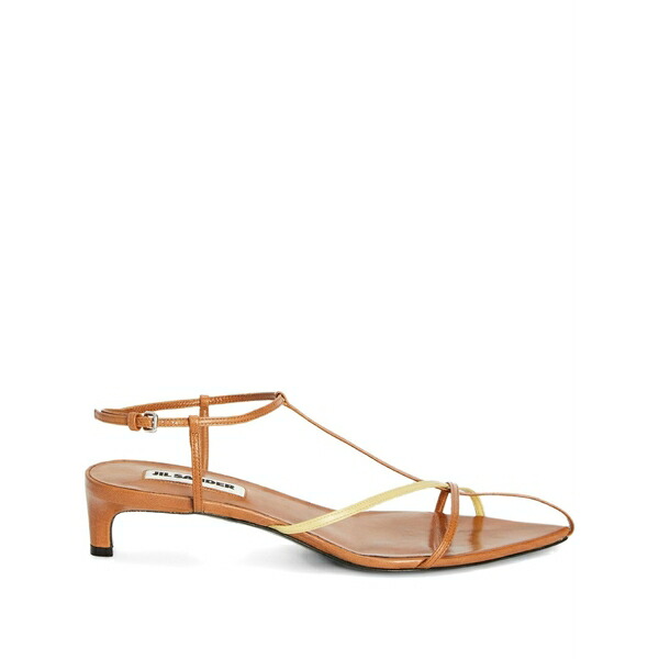 ジル・サンダー レディース サンダル シューズ Cage low-heel sandals Brown｜asty