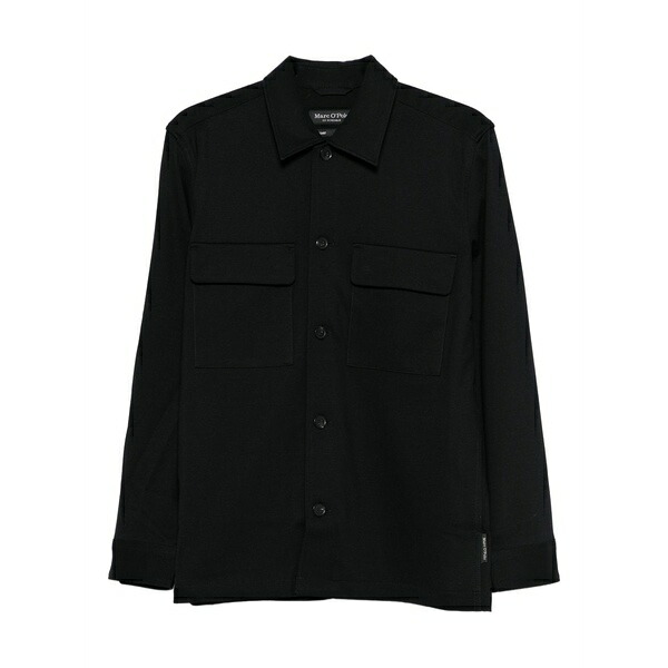 マルコポーロ メンズ ジャケット＆ブルゾン アウター Buttoned pocket overshirt Blue｜asty