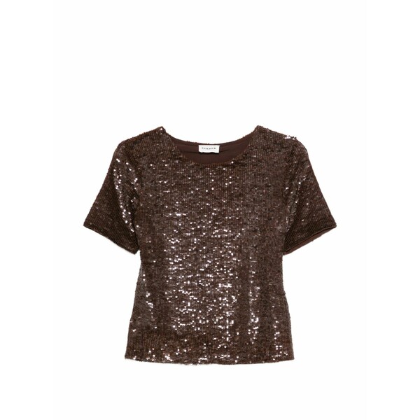 パロッシュ レディース シャツ トップス Sequin-embellishment blouse Brown｜asty