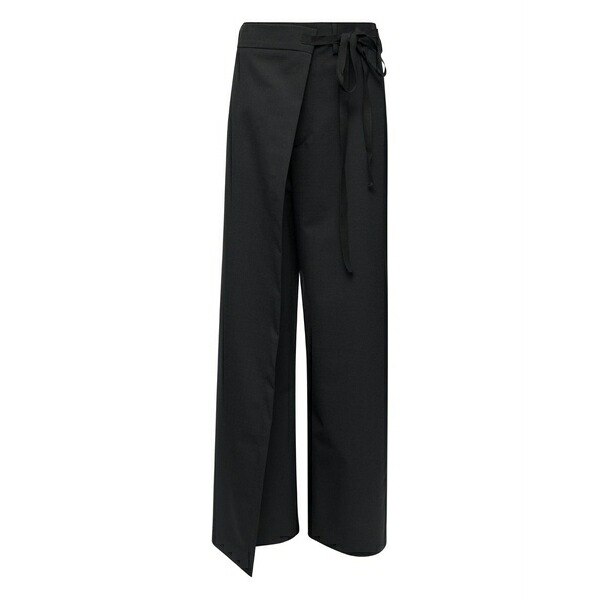 マルタンマルジェラ レディース カジュアルパンツ ボトムス Tie detail tailored trousers Black|asty
