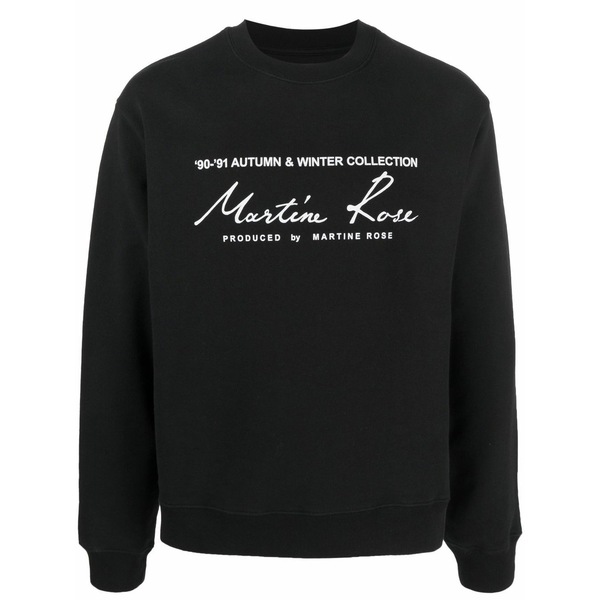 マーティン・ローズ メンズ パーカー・スウェットシャツ アウター Slogan-print sweatshirt Black|asty