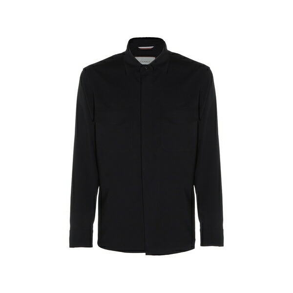 カナーリ メンズ ジャケット&ブルゾン アウター Button-detail shirt jacket Black|asty