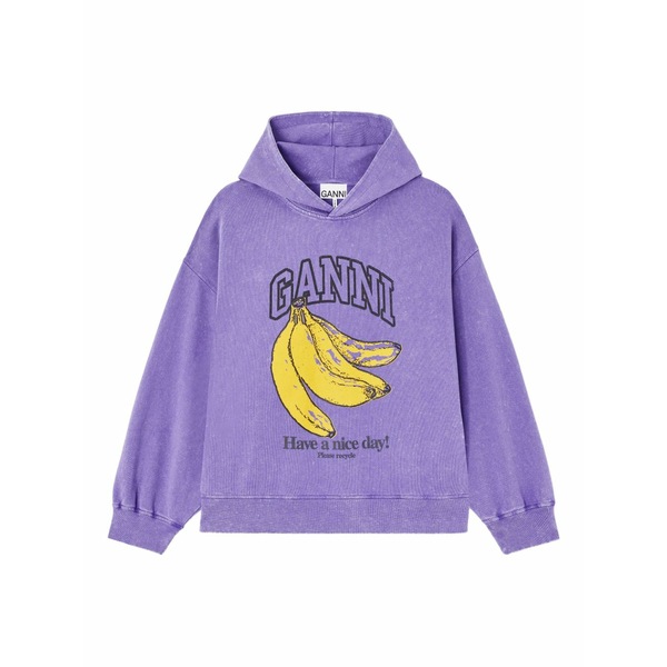 ガニー レディース パーカー・スウェットシャツ アウター Graphic-print hoodie Purple