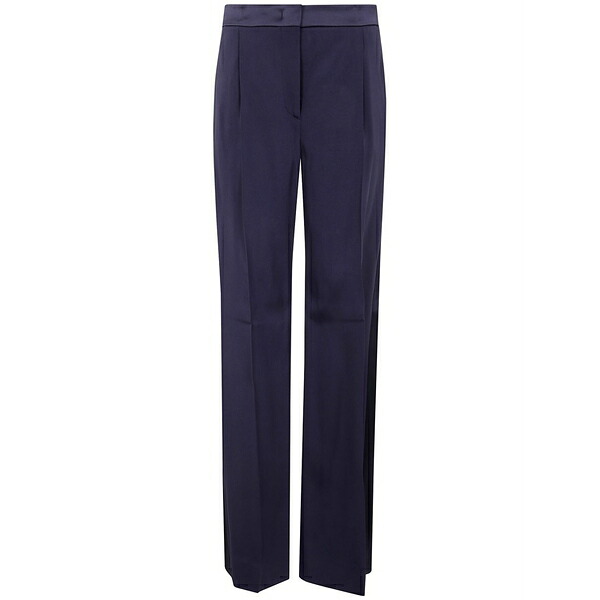 アルベルタ フェレッティ レディース カジュアルパンツ ボトムス Satin-trim trousers Blue|asty