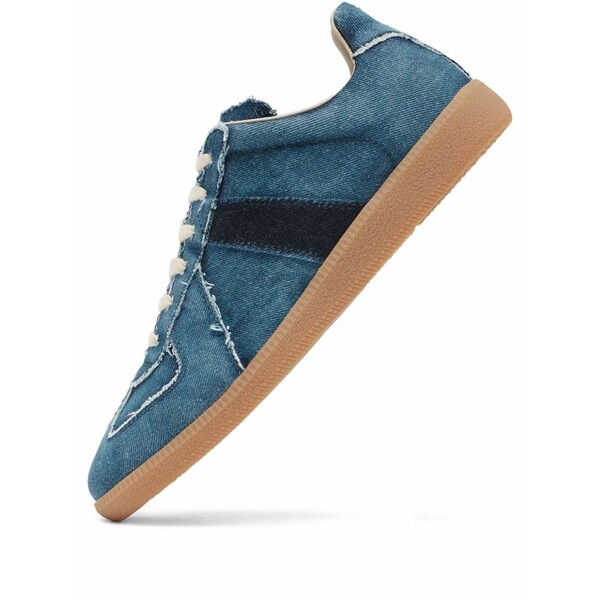 マルタンマルジェラ レディース スニーカー シューズ Ripped replica lace-up sneakers Blue