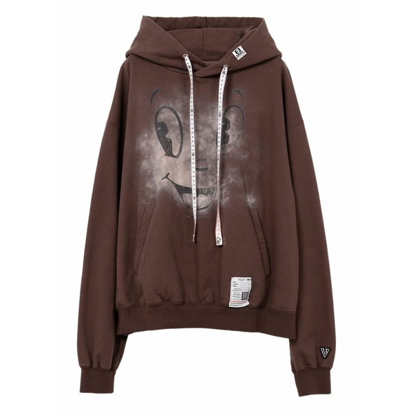 ミハラヤスヒロ レディース パーカー・スウェットシャツ アウター Happy face-print hoodie Brown｜asty 47,280円
