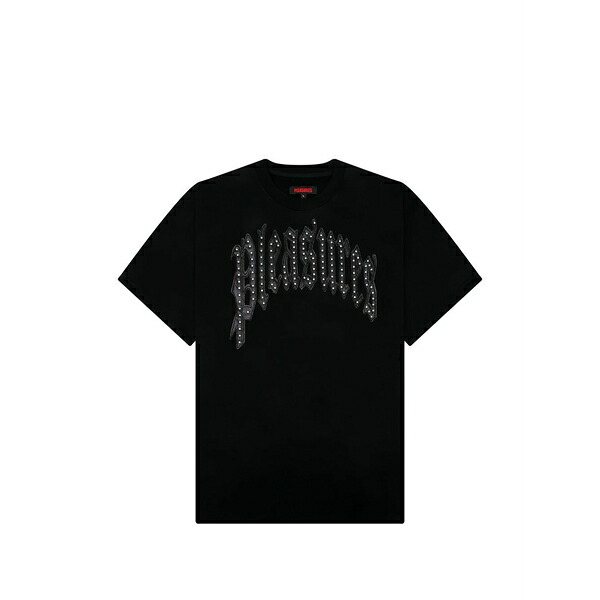 プレジャーズ メンズ プルオーバー トップス Studded crewneck t-shirt Black