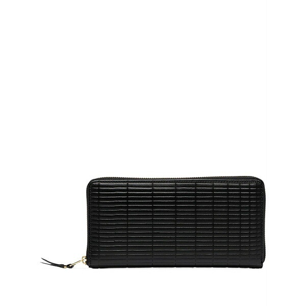 コムデギャルソン メンズ 財布 アクセサリー Textured leather wallet Black｜asty