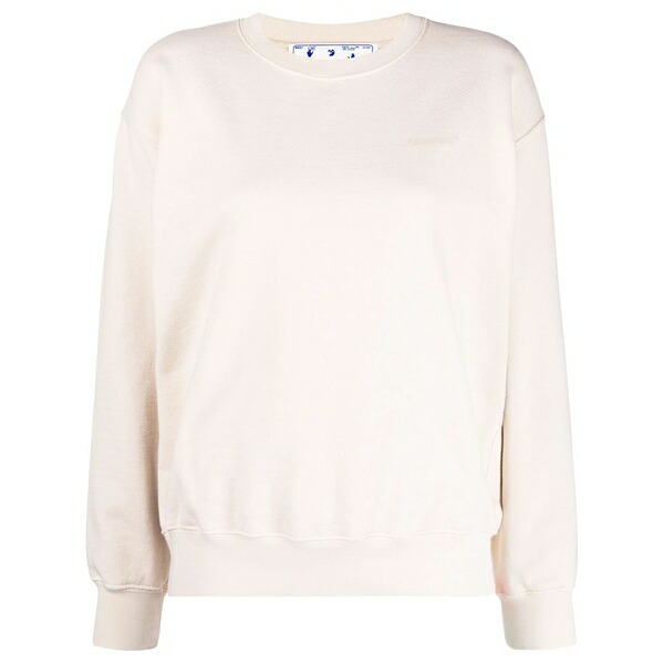 象牙色 レディース 編み物\u0026スウェーター アウター Diag-print crew-neck sweatshirt Neutrals