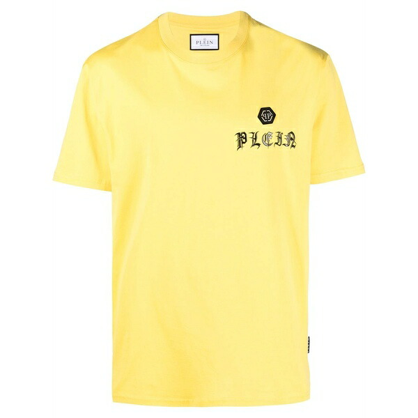 フィリッププレイン メンズ Tシャツ トップス Gothic plein short-sleeve t-shirt Yellow｜asty