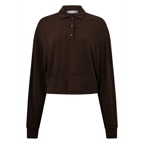 アヤ ムーサ レディース スポーツシャツ トップス Buttoned polo top Brown