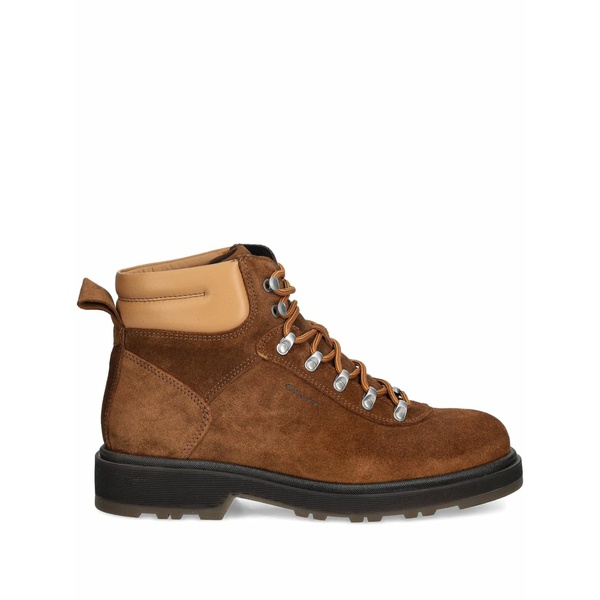 ガント レディース ブーツ シューズ Lace-up panelled ankle boots Brown