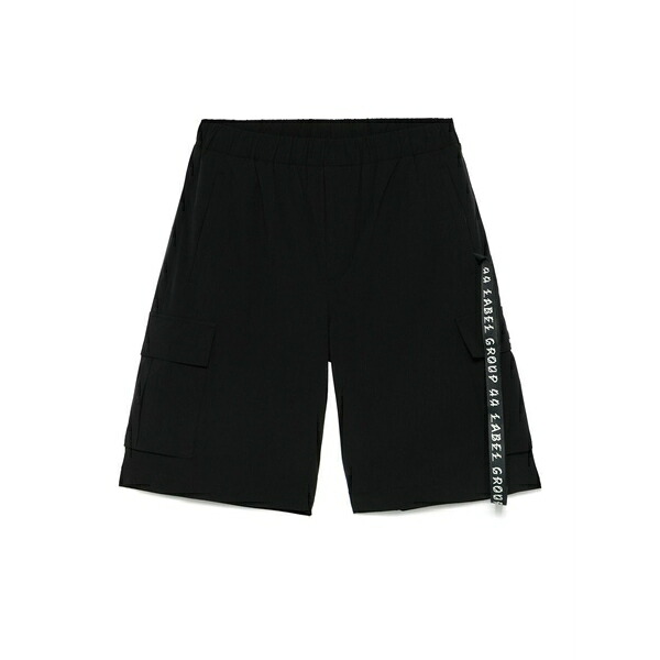 フォーティーフォー・レーベル・グループ メンズ カジュアルパンツ ボトムス Drawstring cargo shorts Black