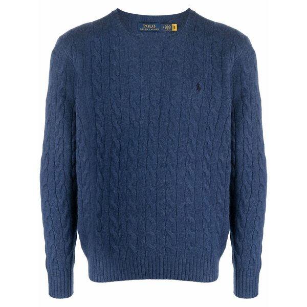 ラルフローレン メンズ ニット&セーター アウター Cable-knit sweater Blue|asty