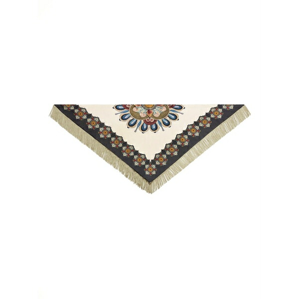 ラ・ダブル・ジェイ レディース えり巻き・袈裟・えり巻き 付属物 Floral-print fringed scarf Green