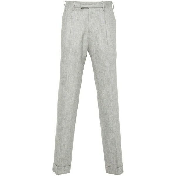 PTトリノ メンズ カジュアルパンツ ボトムス Mid-rise tapered trousers Grey｜asty