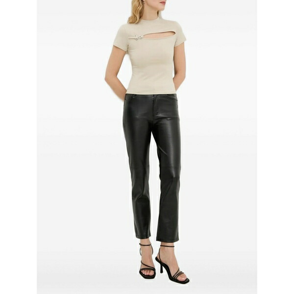 ヘリオットエミル レディース プルオーバー トップス Keyhole-detail clasp t-shirt Neutrals