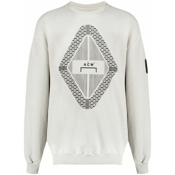 アコールドウォール メンズ パーカー・スウェットシャツ アウター Gradient logo-print sweatshirt Grey｜asty