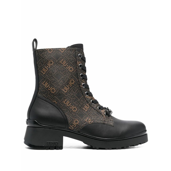 リュージョー レディース ブーツ シューズ New nancy monogram-print boots Black