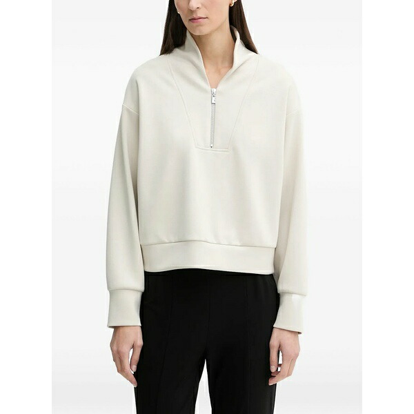 ジョセフリブコフ レディース ニット&セーター アウター Zip funnel neck sweatshirt Neutrals｜asty