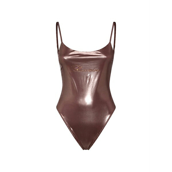 ブルマリン レディース ワンピース トップス Logo-detail swimsuit Brown｜asty