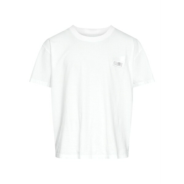 マルタンマルジェラ メンズ ティーシャツ トップス Numbers-patch t-shirt White Tシャツ・カットソー-メンズファッション