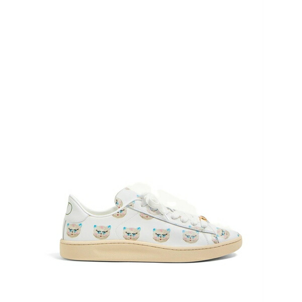 ヴァレンティノ ガラヴァーニ レディース スニーカー シューズ Royco sneakers in nappa calfskin with le chat de la maison motif White｜asty