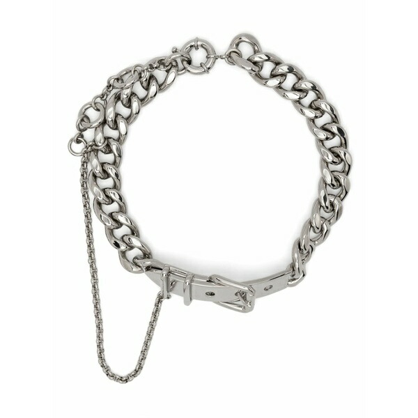 アクネ ストゥディオズ メンズ 首飾り・チョー鉄道車両 佩び物 Buckle-detail choker necklace Silver