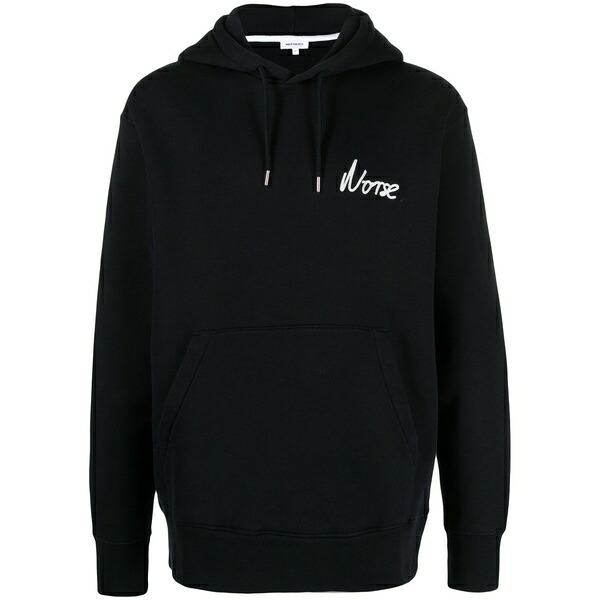 ノースプロジェクト メンズ パーカー・スウェットシャツ アウター Arne logo-embroidered hoodie Blue｜asty