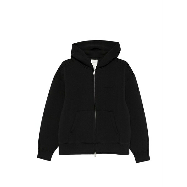 カルバンクライン メンズ パーカー・スウェットシャツ アウター Spacer zip-up hoodie Black