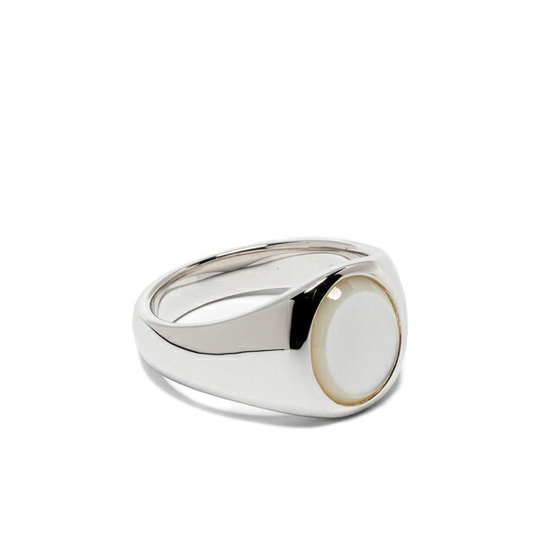 トム白木 メンズ 輪っか 付属物 Kim mother-of-pearl ring Silver