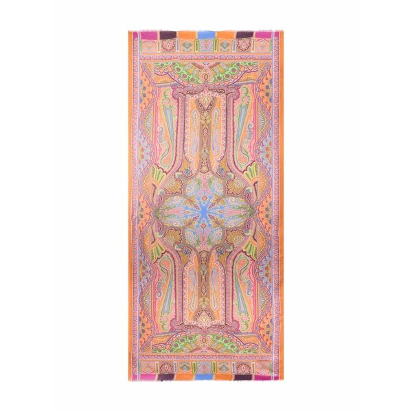 エトロ メンズ マフラー・ストール・スカーフ アクセサリー Paisley-print scarf Orange|asty